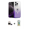 MARSİLYAN™- iPhone 14 Pro Max Kılıf Eksen Minimal Özel Seri - Siyah Polymer Nano Ekran Koruyucu + Siyah Bilvis Titan Kamera Lens