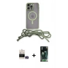MARSİLYAN™- iPhone 14 Pro Max Kılıf Eksen Özel Seri - Şeffaf 360 Full Body Arka Koruyucu + Bilvis Titan Kamera Lens - GS