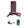 MARSİLYAN™- iPhone 14 Pro Max Kılıf Eksen Özel Seri - Siyah 18D Cam Ekran Koruyucu + Bilvis Titan Kamera Lens - DNMR