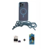 MARSİLYAN™- iPhone 14 Pro Max Kılıf Eksen Özel Seri - Siyah 18D Cam Ekran Koruyucu + Bilvis Titan Kamera Lens - DNMR