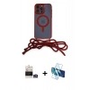 MARSİLYAN™- iPhone 14 Pro Max Kılıf Eksen Özel Seri - Siyah 3D Antistatik Cam Ekran Koruyucu + Gümüş Bilvis Titan Kamera Lens