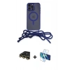 MARSİLYAN™- iPhone 14 Pro Max Kılıf Eksen Özel Seri - Siyah 3D Antistatik Cam Ekran Koruyucu + Raze Metal Kamera Lens - GD