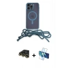 MARSİLYAN™- iPhone 14 Pro Max Kılıf Eksen Özel Seri - Siyah 3D Antistatik Cam Ekran Koruyucu + Raze Metal Kamera Lens - GD
