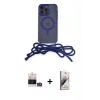 MARSİLYAN™- iPhone 14 Pro Max Kılıf Eksen Özel Seri - Siyah Bilvis 3D Mat Cam Ekran Koruyucu + Bilvis Titan Kamera Lens - GS