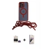 MARSİLYAN™- iPhone 14 Pro Max Kılıf Eksen Özel Seri - Siyah Bilvis 3D Mat Cam Ekran Koruyucu + Bilvis Titan Kamera Lens - GS