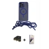 MARSİLYAN™- iPhone 14 Pro Max Kılıf Eksen Özel Seri - Siyah Bilvis 3D Mat Cam Ekran Koruyucu + Raze Metal Kamera Lens - GD