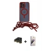 MARSİLYAN™- iPhone 14 Pro Max Kılıf Eksen Özel Seri - Siyah Bilvis 3D Mat Cam Ekran Koruyucu + Raze Metal Kamera Lens - GD
