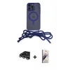 MARSİLYAN™- iPhone 14 Pro Max Kılıf Eksen Özel Seri - Siyah Bilvis 3D Mat Cam Ekran Koruyucu + Raze Metal Kamera Lens - GS