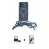 MARSİLYAN™- iPhone 14 Pro Max Kılıf Eksen Özel Seri - Siyah Bilvis 3D Mat Cam Ekran Koruyucu + Siyah Bilvis Titan Kamera Lens