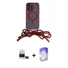MARSİLYAN™- iPhone 14 Pro Max Kılıf Eksen Özel Seri - Siyah Bilvis 5in1 3D Magic Cam Ekran Koruyucu + Bilvis Titan Kamera Lens - GD