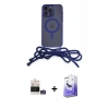 MARSİLYAN™- iPhone 14 Pro Max Kılıf Eksen Özel Seri - Siyah Bilvis 5in1 5D Magic Hayalet Cam Ekran Koruyucu + Bilvis Titan Kamera Lens - GS