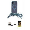 MARSİLYAN™- iPhone 14 Pro Max Kılıf Eksen Özel Seri - Siyah Buffer Cam Ekran Koruyucu + Bilvis Titan Kamera Lens - DNMR