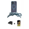 MARSİLYAN™- iPhone 14 Pro Max Kılıf Eksen Özel Seri - Siyah Buffer Cam Ekran Koruyucu + Gümüş Raze Metal Kamera Lens