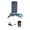 MARSİLYAN™- iPhone 14 Pro Max Kılıf Eksen Özel Seri - Siyah Buffer Hayalet Cam Ekran Koruyucu + Bilvis Titan Kamera Lens - GD