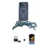 MARSİLYAN™- iPhone 14 Pro Max Kılıf Eksen Özel Seri - Siyah Buffer Hayalet Cam Ekran Koruyucu + Bilvis Titan Kamera Lens - GS