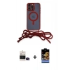 MARSİLYAN™- iPhone 14 Pro Max Kılıf Eksen Özel Seri - Siyah Buffer Hayalet Cam Ekran Koruyucu + Bilvis Titan Kamera Lens - SH