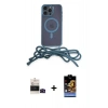 MARSİLYAN™- iPhone 14 Pro Max Kılıf Eksen Özel Seri - Siyah Buffer Hayalet Cam Ekran Koruyucu + Bilvis Titan Kamera Lens - SH