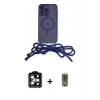 MARSİLYAN™- iPhone 14 Pro Max Kılıf Eksen Özel Seri - Siyah Joko Magic 5D Hayalet Cam + PVD Metal Kamera Lens - TU
