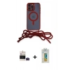 MARSİLYAN™- iPhone 14 Pro Max Kılıf Eksen Özel Seri - Siyah Polymer Nano Ekran Koruyucu + Bilvis Titan Kamera Lens - DNMR