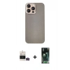 MARSİLYAN™- iPhone 14 Pro Max Kılıf Eksen Prime - Şeffaf 360 Full Body Arka Koruyucu + Bilvis Titan Kamera Lens - GD