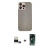 MARSİLYAN™- iPhone 14 Pro Max Kılıf Eksen Prime - Şeffaf 360 Full Body Arka Koruyucu + Bilvis Titan Kamera Lens - GS