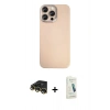 MARSİLYAN™- iPhone 14 Pro Max Kılıf Eksen Prime - Şeffaf Pasifik Cam Ekran Koruyucu + Raze Metal Kamera Lens - GD