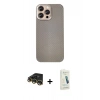 MARSİLYAN™- iPhone 14 Pro Max Kılıf Eksen Prime - Şeffaf Pasifik Cam Ekran Koruyucu + Raze Metal Kamera Lens - GD