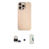 MARSİLYAN™- iPhone 14 Pro Max Kılıf Eksen Prime - Şeffaf Pasifik Cam Ekran Koruyucu + Bilvis Titan Kamera Lens - SH