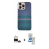 MARSİLYAN™- iPhone 14 Pro Max Kılıf Eksen Prime - Şeffaf Royal Nano Ekran Koruyucu + Gümüş Bilvis Titan Kamera Lens