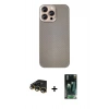 MARSİLYAN™- iPhone 14 Pro Max Kılıf Eksen Prime - Siyah 360 Mat Full Body Arka Koruyucu + Raze Metal Kamera Lens - GD
