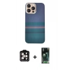 MARSİLYAN™- iPhone 14 Pro Max Kılıf Eksen Prime - Siyah 360 Mat Full Body Arka Koruyucu + PVD Metal Kamera Lens - TU