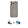 MARSİLYAN™- iPhone 14 Pro Max Kılıf Eksen Prime - Siyah 3D Antistatik Cam Ekran Koruyucu + Bilvis Titan Kamera Lens - DNMR