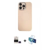 MARSİLYAN™- iPhone 14 Pro Max Kılıf Eksen Prime - Siyah 3D Antistatik Cam Ekran Koruyucu + Bilvis Titan Kamera Lens - DNMR
