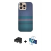 MARSİLYAN™- iPhone 14 Pro Max Kılıf Eksen Prime - Siyah 3D Antistatik Cam Ekran Koruyucu + Raze Metal Kamera Lens - GS