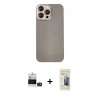 MARSİLYAN™- iPhone 14 Pro Max Kılıf Eksen Prime - Siyah 6D Mat Seramik Hayalet Nano Ekran Koruyucu + Bilvis Titan Kamera Lens - DNMR