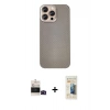 MARSİLYAN™- iPhone 14 Pro Max Kılıf Eksen Prime - Siyah 6D Mat Seramik Hayalet Nano Ekran Koruyucu + Bilvis Titan Kamera Lens - SH