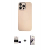MARSİLYAN™- iPhone 14 Pro Max Kılıf Eksen Prime - Siyah Bilvis 3D Mat Cam Ekran Koruyucu + Siyah Bilvis Titan Kamera Lens