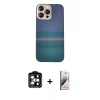 MARSİLYAN™- iPhone 14 Pro Max Kılıf Eksen Prime - Siyah Bilvis 3D Mat Cam Ekran Koruyucu + PVD Metal Kamera Lens - TU