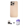 MARSİLYAN™- iPhone 14 Pro Max Kılıf Eksen Prime - Siyah Bilvis 5in1 3D Magic Cam Ekran Koruyucu + Bilvis Titan Kamera Lens - SH