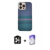 MARSİLYAN™- iPhone 14 Pro Max Kılıf Eksen Prime - Siyah Bilvis 5in1 3D Magic Cam Ekran Koruyucu + PVD Metal Kamera Lens - TU