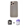 MARSİLYAN™- iPhone 14 Pro Max Kılıf Eksen Prime - Siyah Bilvis 5in1 3D Magic Cam Ekran Koruyucu + PVD Metal Kamera Lens - TU