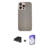 MARSİLYAN™- iPhone 14 Pro Max Kılıf Eksen Prime - Siyah Bilvis 5in1 3D Magic Cam Ekran Koruyucu + Raze Metal Kamera Lens - GS