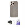 MARSİLYAN™- iPhone 14 Pro Max Kılıf Eksen Prime - Siyah Bilvis 5in1 5D Magic Hayalet Cam Ekran Koruyucu + Raze Metal Kamera Lens - GD