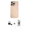 MARSİLYAN™- iPhone 14 Pro Max Kılıf Eksen Prime - Siyah Bilvis Hayalet Cam Ekran Koruyucu + Bilvis Titan Kamera Lens - GS