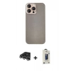MARSİLYAN™- iPhone 14 Pro Max Kılıf Eksen Prime - Siyah Bilvis Hayalet Cam Ekran Koruyucu + Raze Metal Kamera Lens - GS