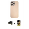 MARSİLYAN™- iPhone 14 Pro Max Kılıf Eksen Prime - Siyah Buffer Cam Ekran Koruyucu + Raze Metal Kamera Lens - GD