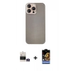 MARSİLYAN™- iPhone 14 Pro Max Kılıf Eksen Prime - Siyah Buffer Hayalet Cam Ekran Koruyucu + Bilvis Titan Kamera Lens - GS