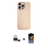MARSİLYAN™- iPhone 14 Pro Max Kılıf Eksen Prime - Siyah Buffer Hayalet Cam Ekran Koruyucu + Bilvis Titan Kamera Lens - SH