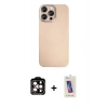 MARSİLYAN™- iPhone 14 Pro Max Kılıf Eksen Prime - Siyah Joko 5D Cam + PVD Metal Kamera Lens - TU