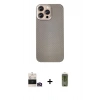 MARSİLYAN™- iPhone 14 Pro Max Kılıf Eksen Prime - Siyah Joko Magic 5D Hayalet Cam + Bilvis Titan Kamera Lens - GD